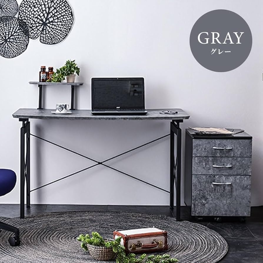 Amazon.co.jp: パソコン デスク PC オフィス 幅120 セラミック 在宅